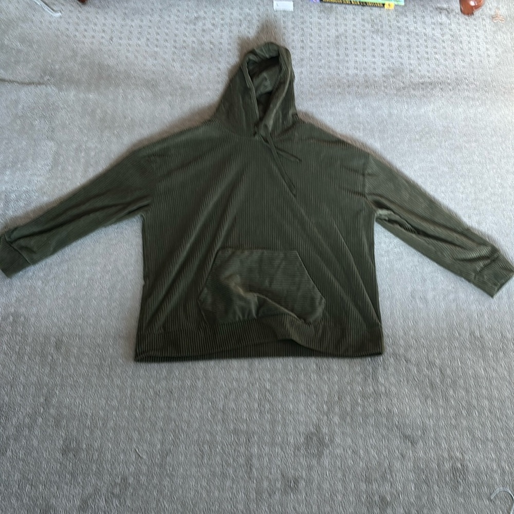 Green hoodie